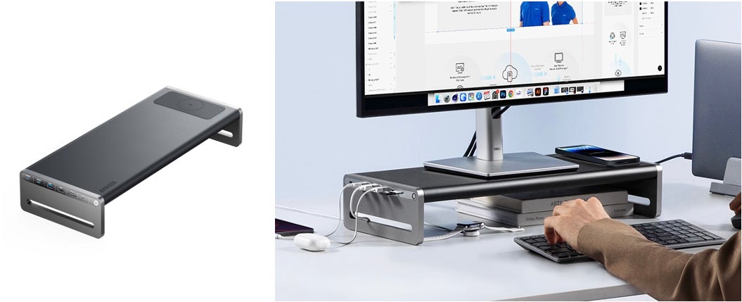 Anker】デスク周りの配線をスッキリと整頓可能！モニタースタンドと一