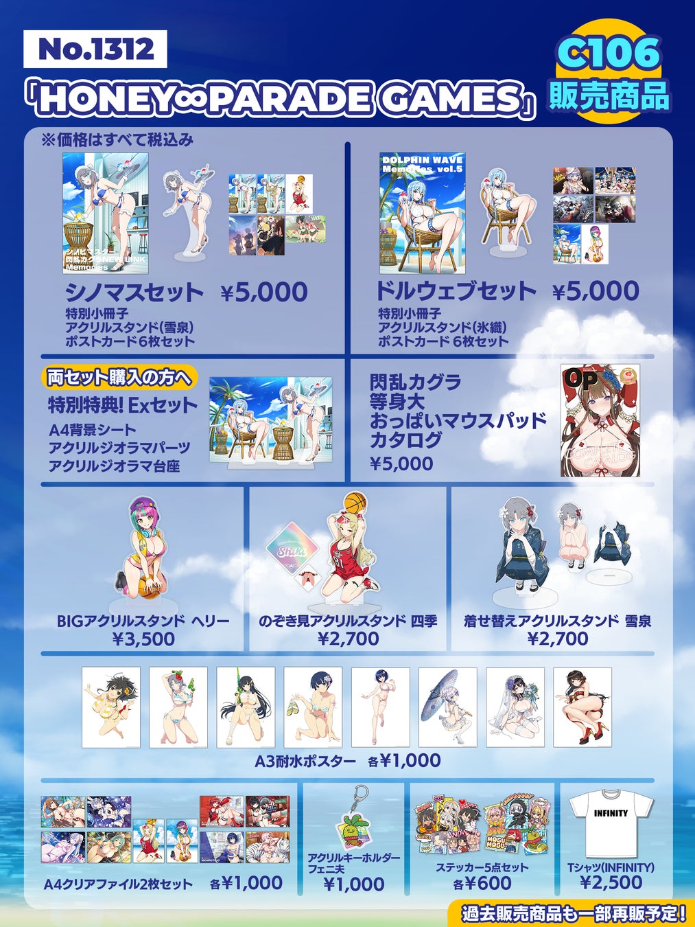 HONEY∞PARADE GAMES（ハニパレ） コミックマーケット106出展！「ドル