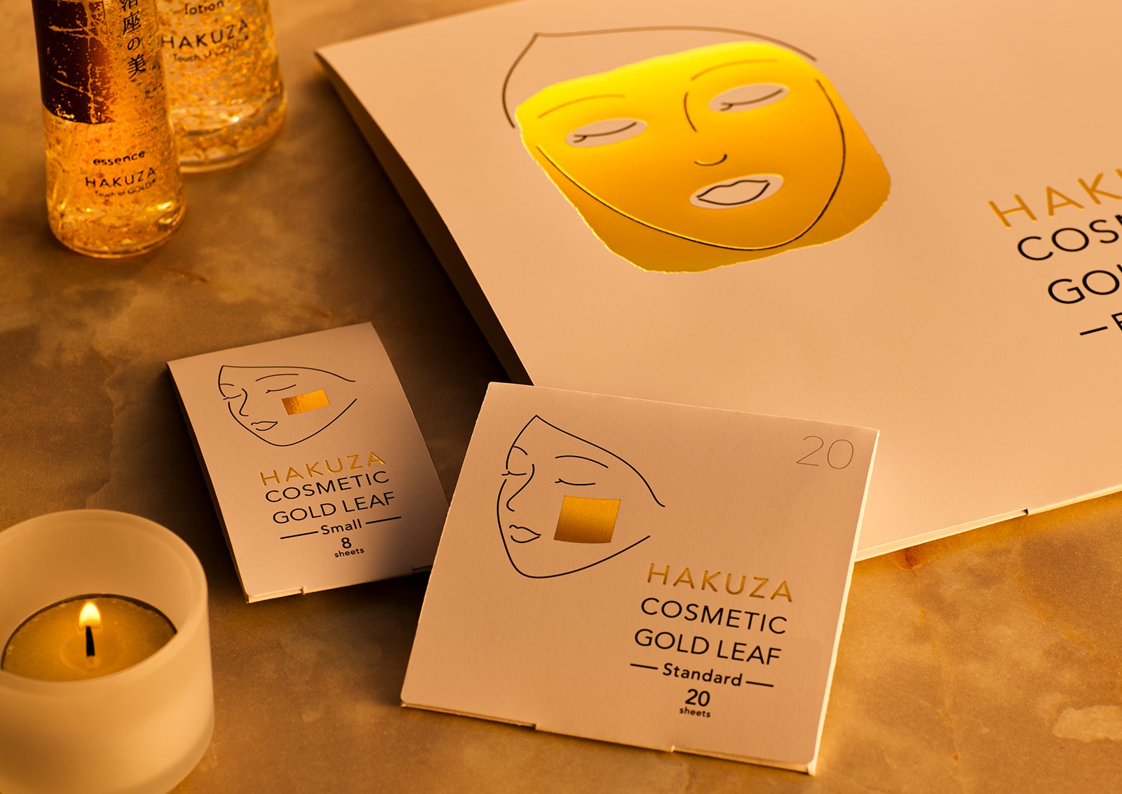 箔座オリジナル“プラチナ金箔” 美容金箔「COSMETIC GOLD LEAF