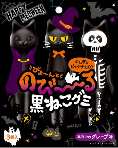 夜中に黒ねこが現れた！？びよ～～～んとのばして遊べるハロウィンに