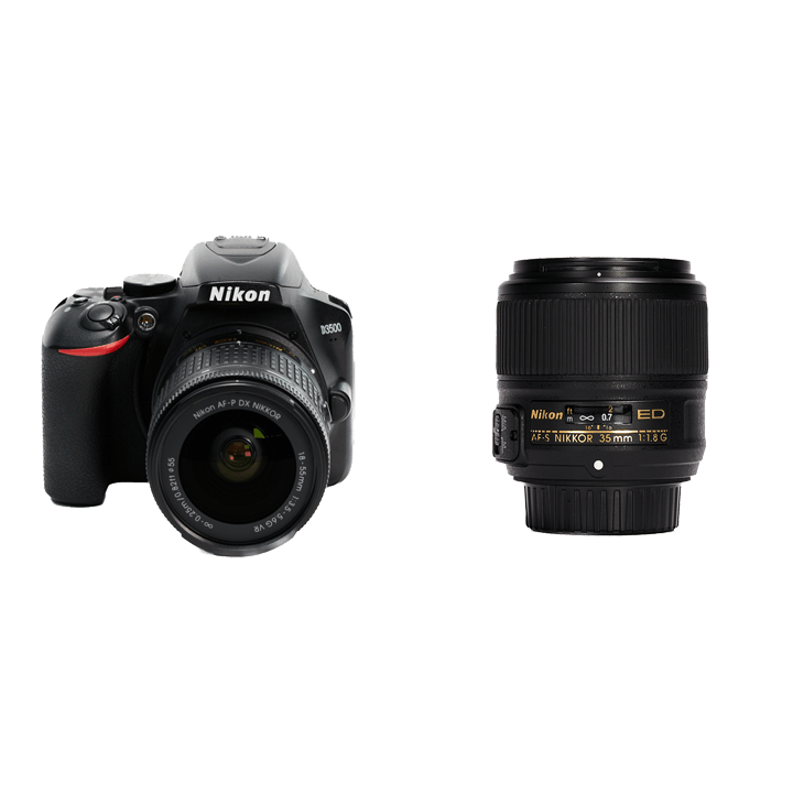 レンタル - Nikon お手軽一眼レフ & レンズ2本セット D3500 18-55 VR