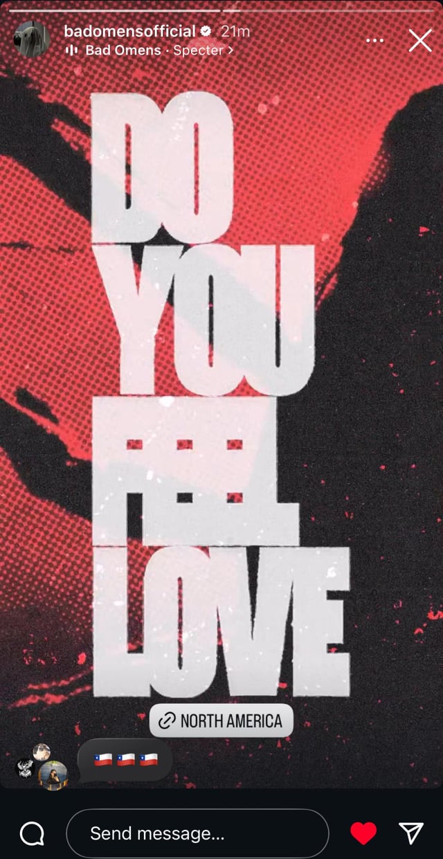 North American tour sign up : r/BadOmens