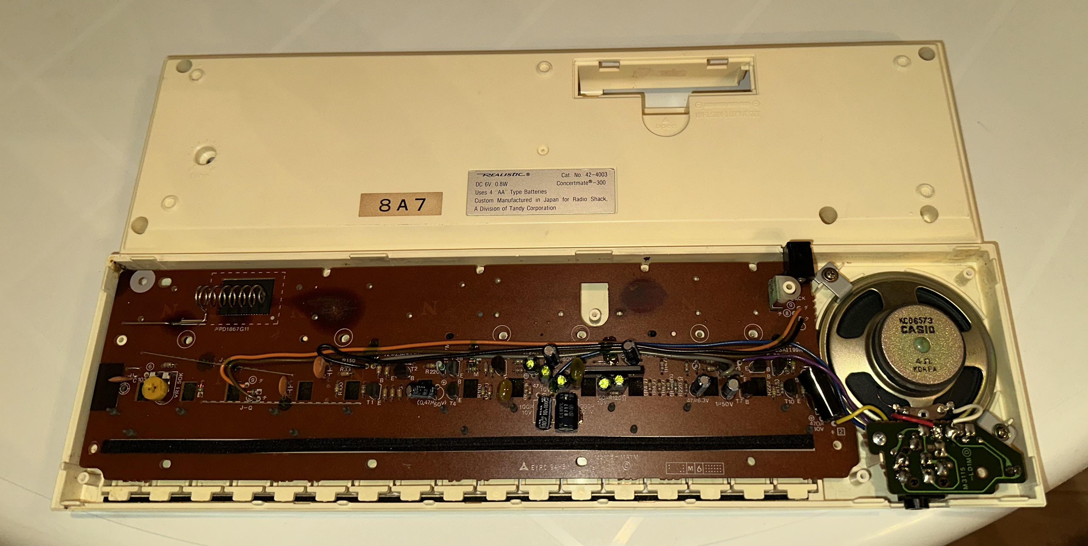 Realistic Concertmate 300 Cat. No. 42-4003 (rebranded Casio PT-1