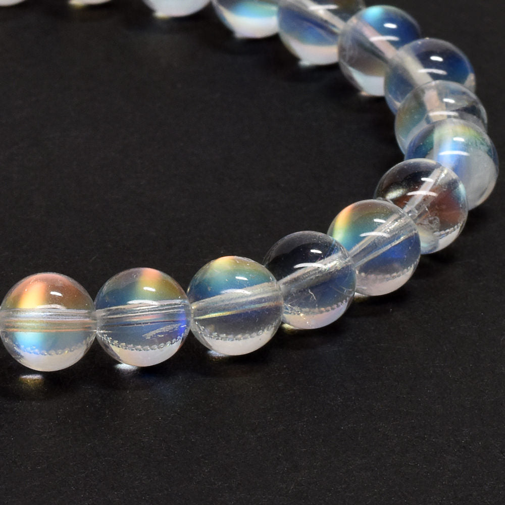 プレミアム] ホワイトラブラドライト ブレスレット 6.5mm #QL228