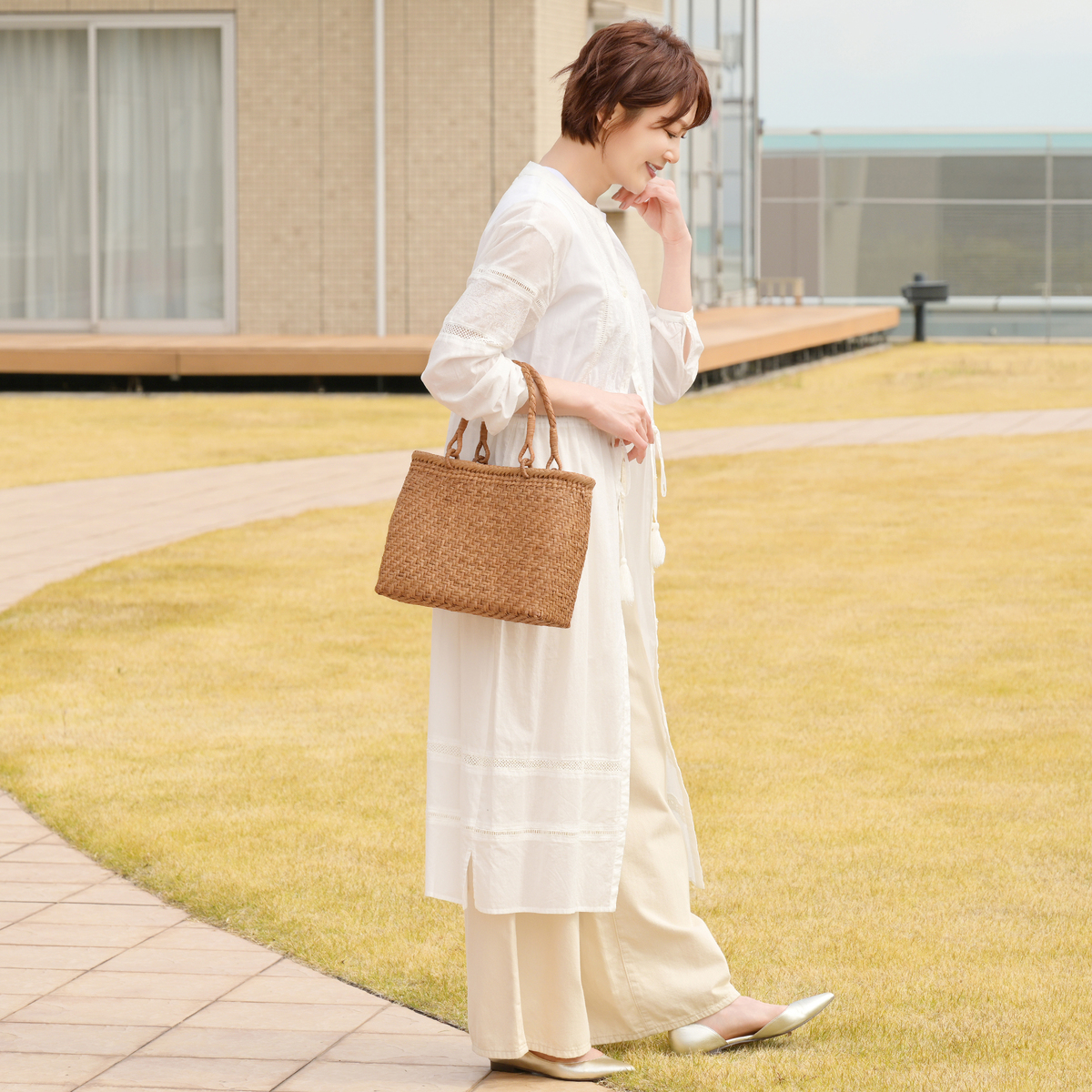 葡萄藤 網代編み 細編みバッグ 葡萄藤 - QVC.jp