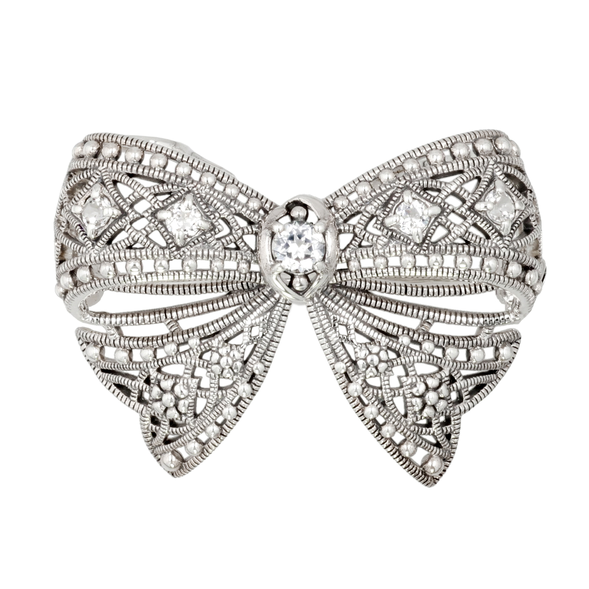 ラフィネ シルバー925 クラシカルリボン ブローチ ラフィネクラシック