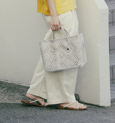 OJO DE MEX｜メルカドバッグ チャーム付き カゴ トートバッグ