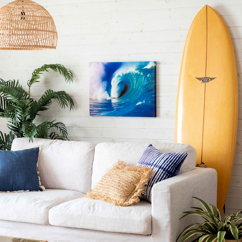 アートパネル ビッグウェーブ キャンパス パネル ビーチ 海 風景 写真