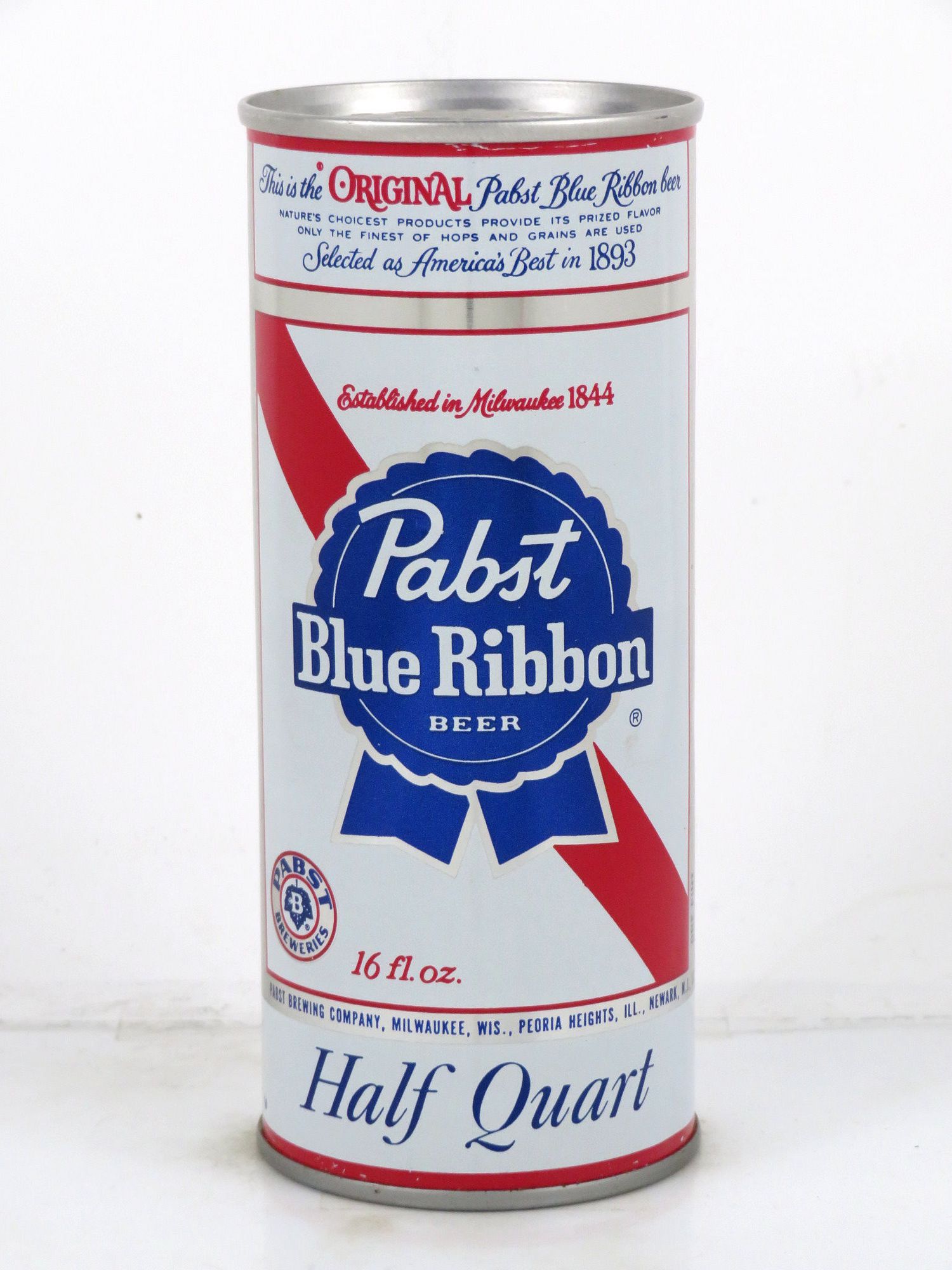 1970 Pabst Blue Ribbon Beer 12oz Tab Top Can T161-24.2a Milwaukee