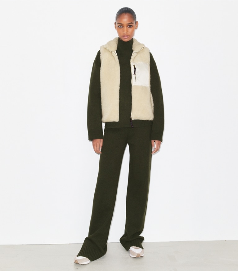 カラーブロック フリースベスト: レディース コート | Tory Burch JP