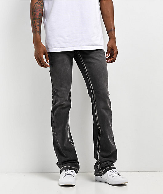 Ninth Hall Black Denim Stacked Flare Jeans | Zumiez