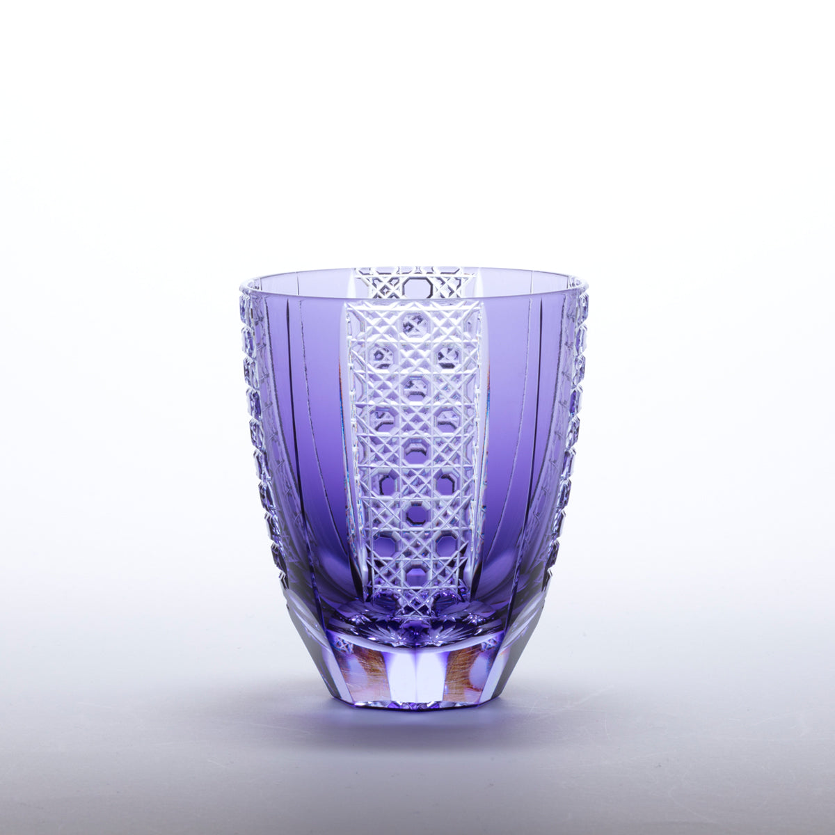 M-901 縦縞八角篭目文様 フリーグラス – 硝子工房 彩鳳