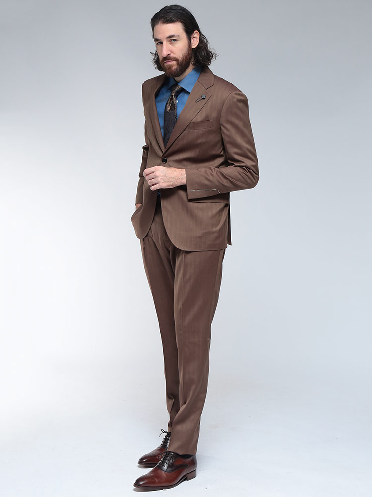 LARDINI (ラルディーニ) シングル ノータック スーツ SOLARO