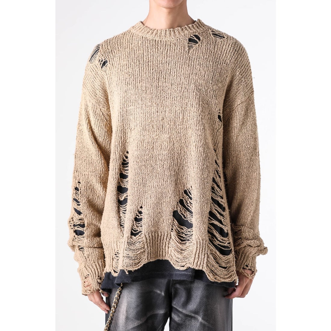KAMIYA Sun-Faded Sweater （Beige） - Osaka / Kyoto, Ship Worldwide