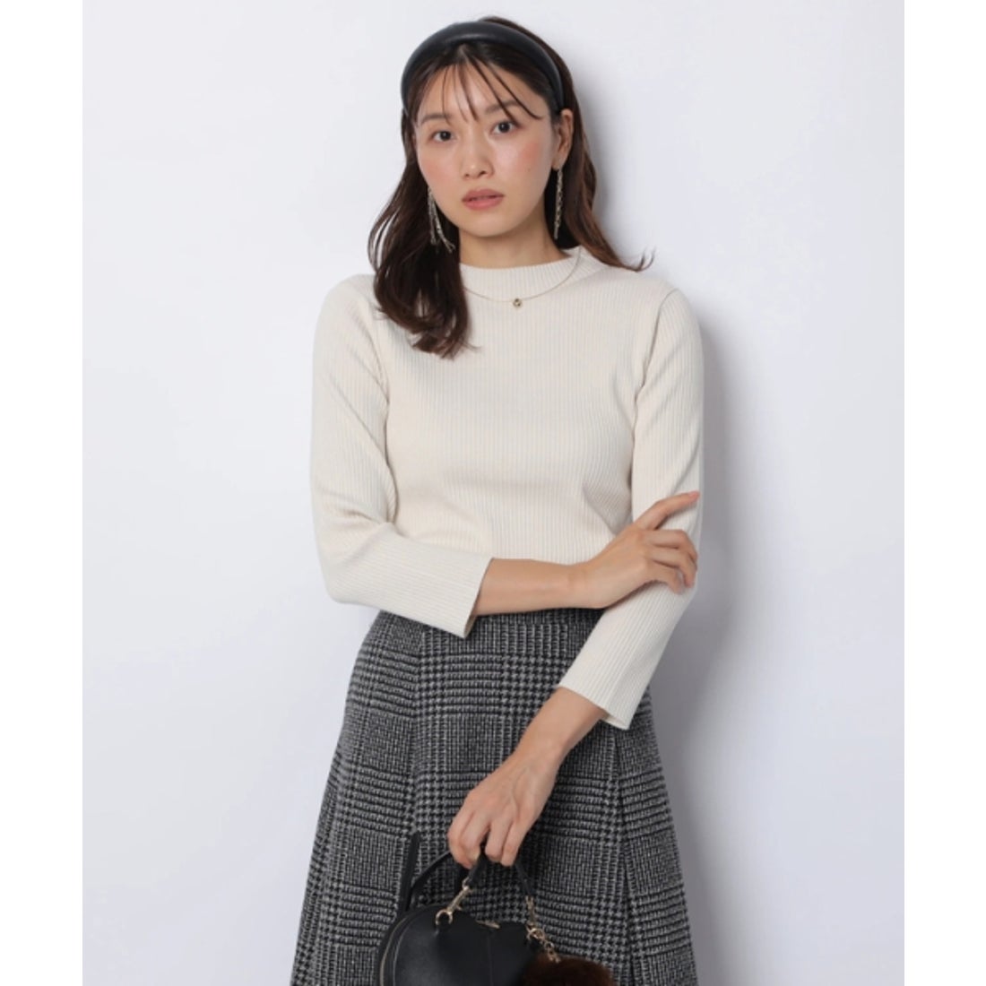 ジャスグリッティー JUSGLITTY ハイネックアンサンブル （茶