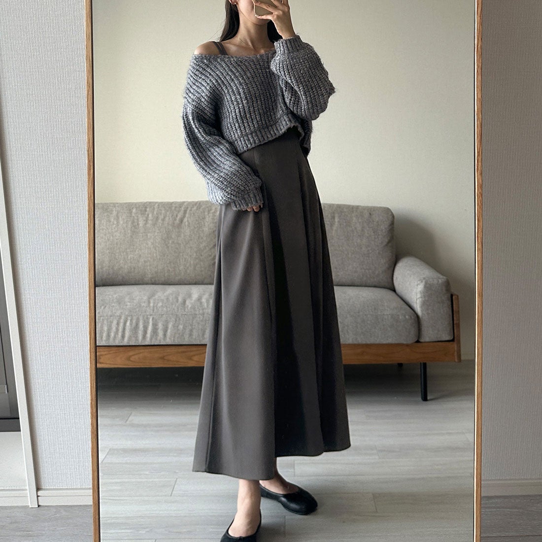 ルエレ Louere Louere ショートニットトップス＋フレアキャミ