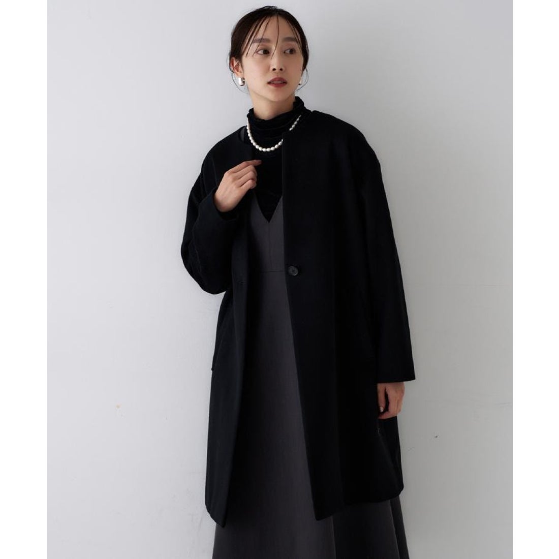 アンタイトル UNTITLED 【日本製／通勤／フォーマル】カシミヤ混ノー