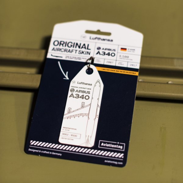 SOLD OUT！AVIATIONTAG A340 D-AIHR White Lufthansa アビエーション