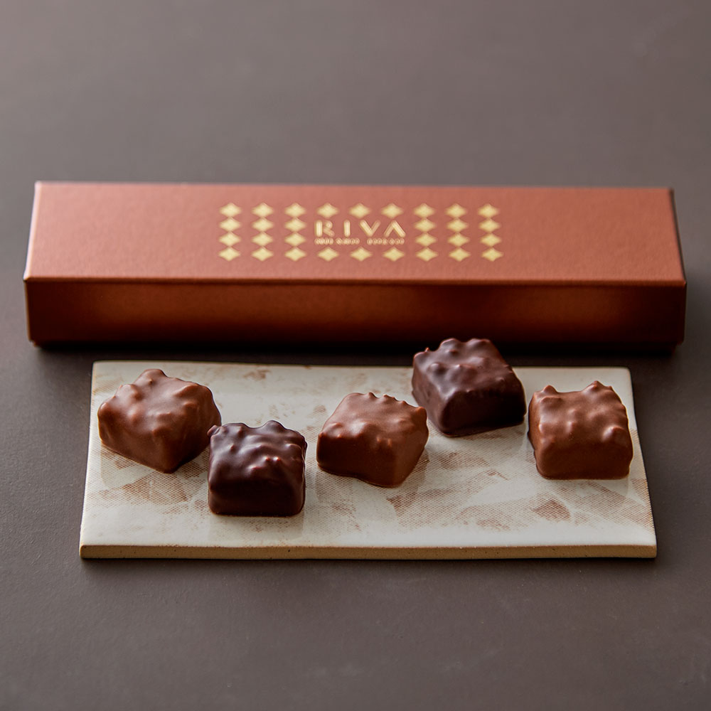 RIVA chocolatier】ヘーゼルナッツロシェチョコレート 2種5個