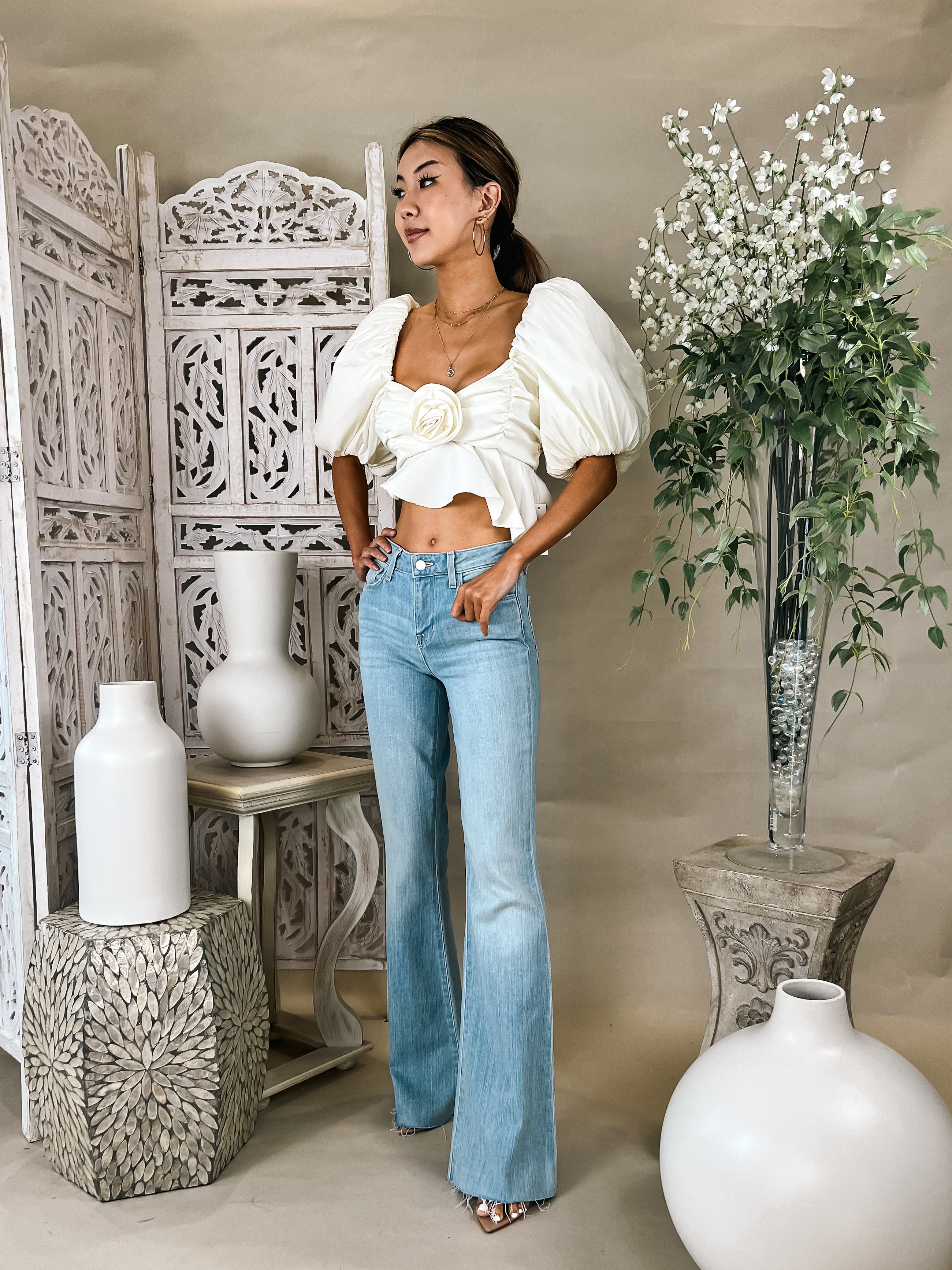 For Love & Lemons Judith Crop Blouse – Mikinola