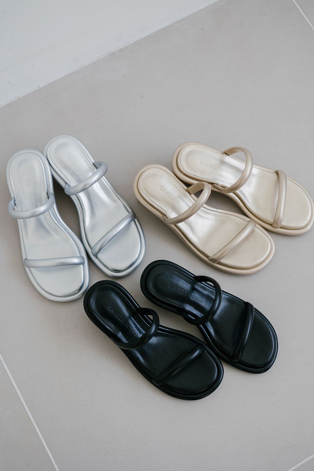 CAVEZA ROSSO - Double Strap Heeled Sandals / ダブルストラップ