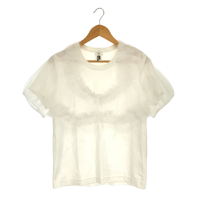 チュール フリル レイヤード コットン カットソー Tシャツ | ブランド