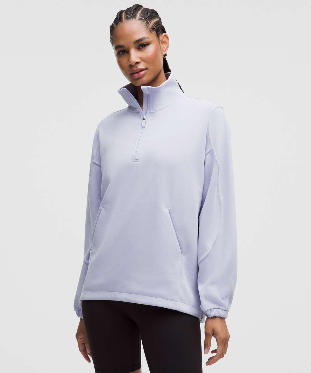 Lululemon Softstreme Half-Zip *Long - Serene Blue - lulu fanatics
