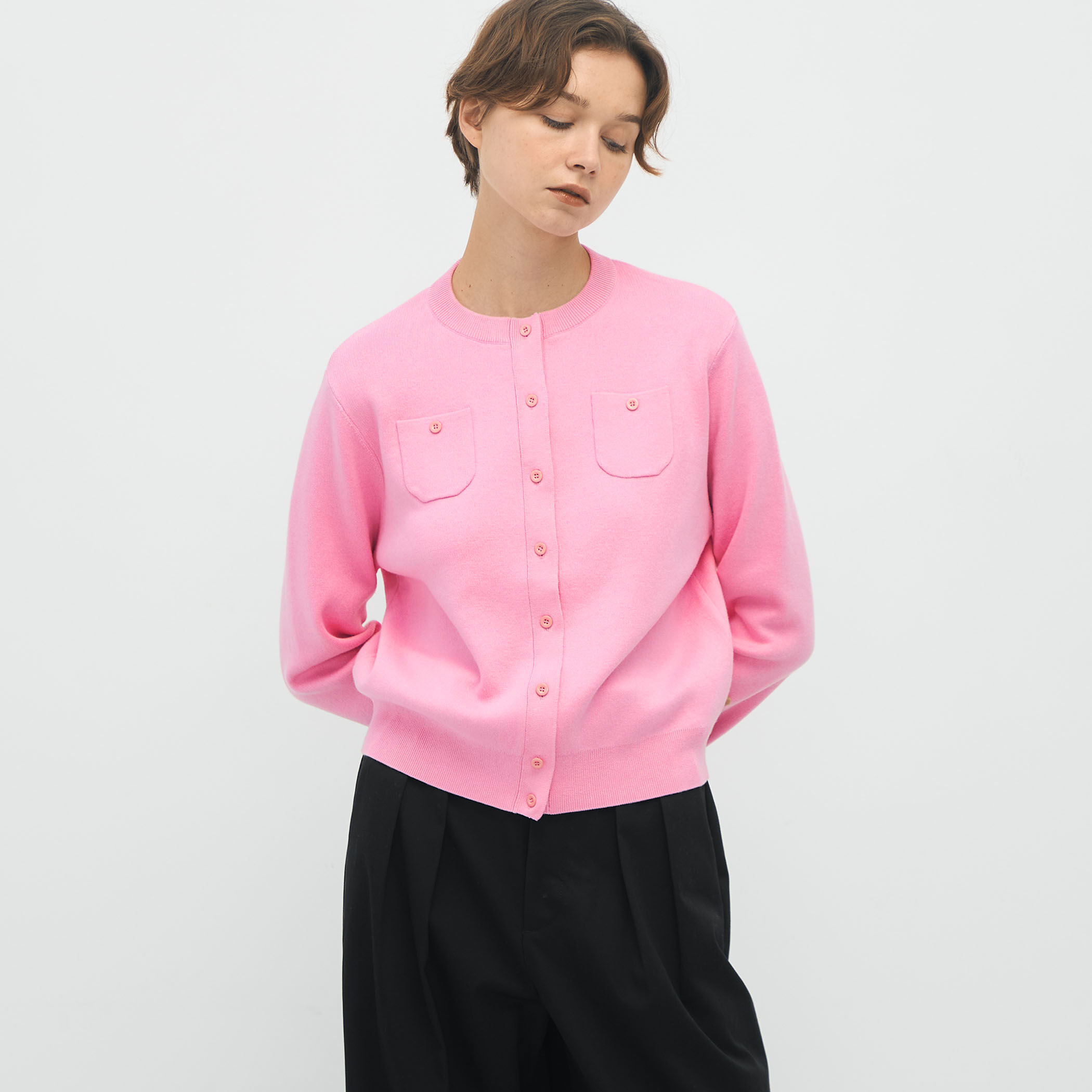 コットンカシミヤ クルーネックカーディガン｜トゥモローランド 公式通販