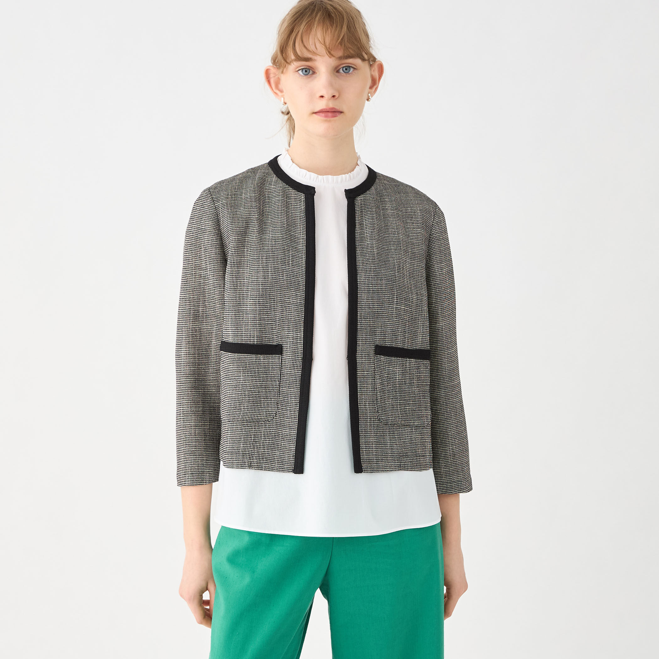 カラミ ノーカラージャケット｜トゥモローランド 公式通販