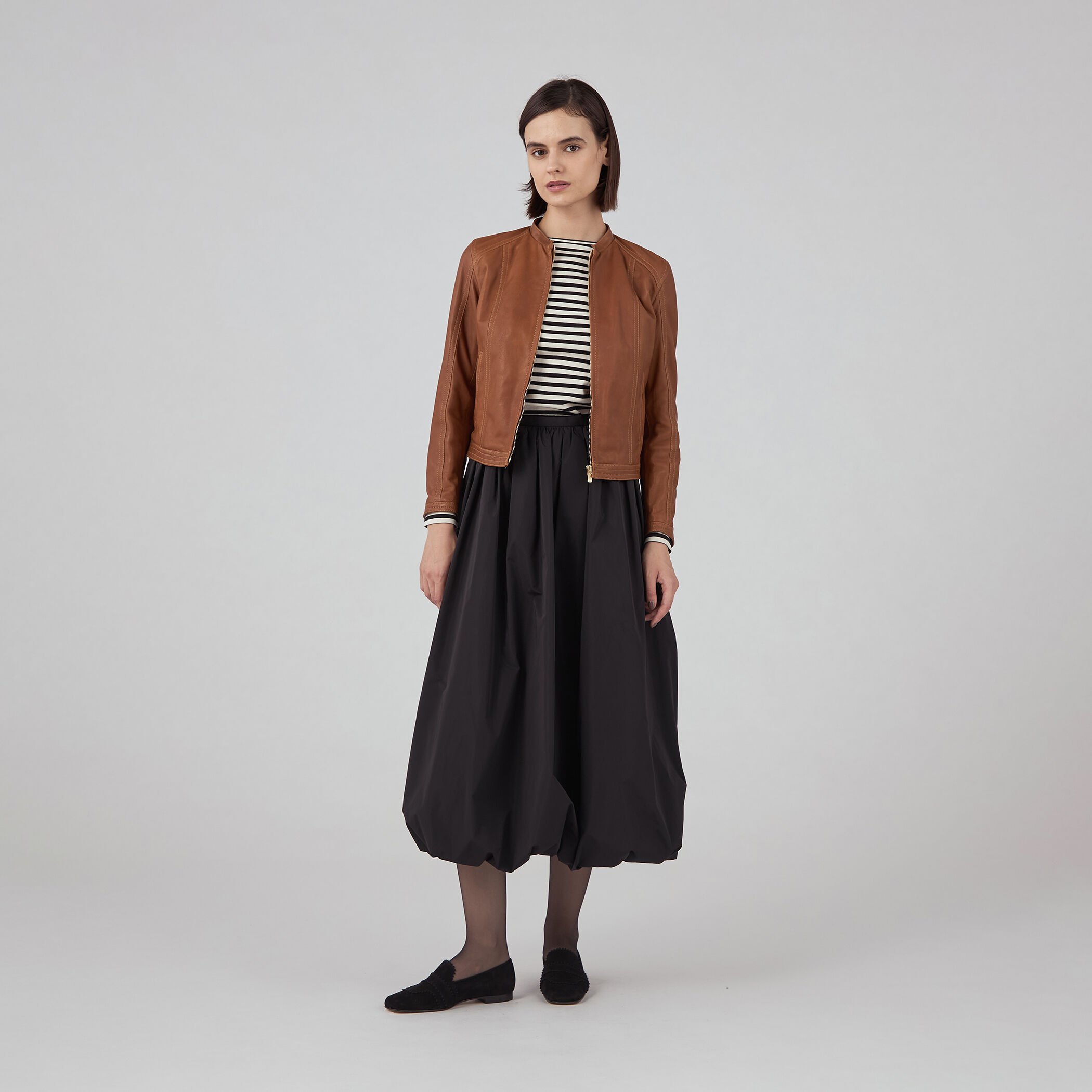 ラムレザー ジップアップブルゾン｜トゥモローランド 公式通販