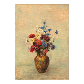 アフロプリント オディロン・ルドン 『花瓶の花』 額縁付き Mサイズ