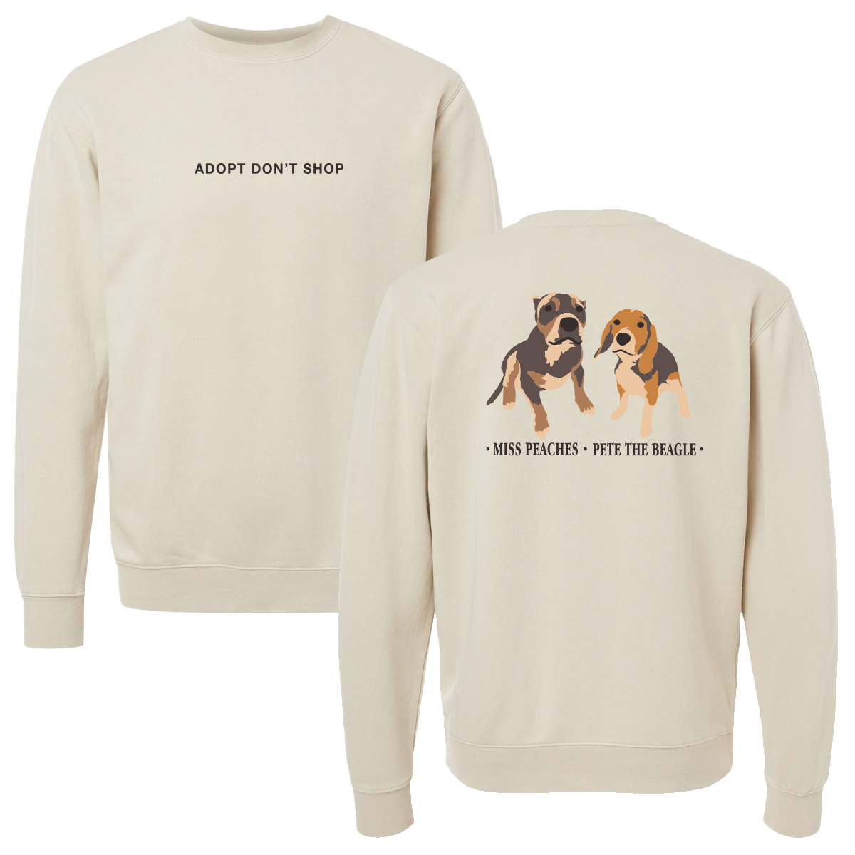 Miss Peaches & Pete The Beagle Crewneck - Barstool Sports Canada