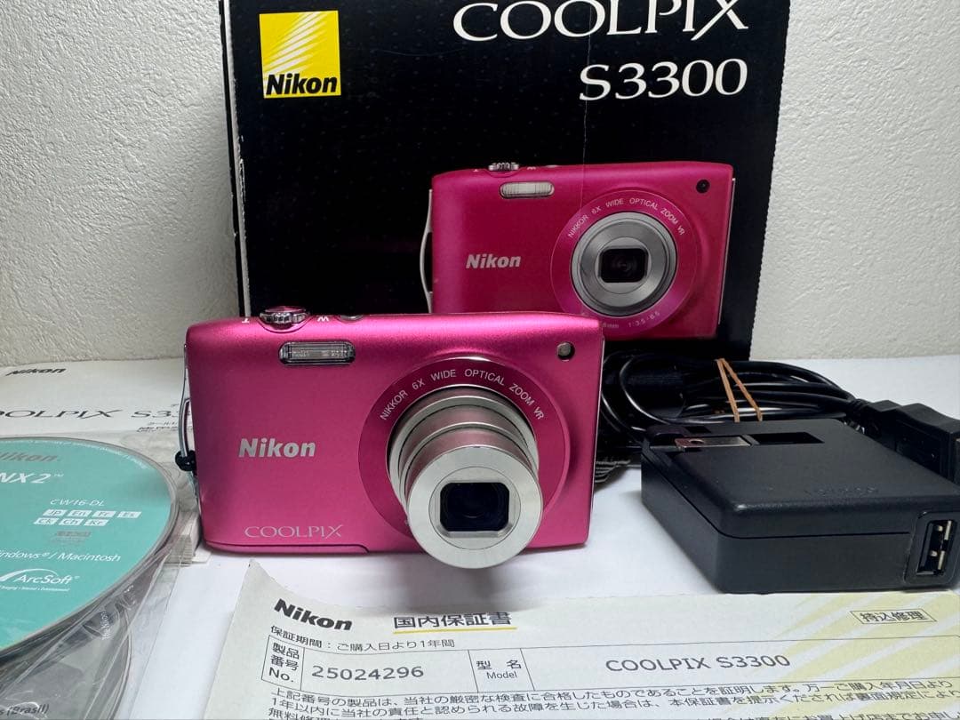 Nikon ニコン COOLPIX S3300 ピンク コンパクトデジタルカメラ Nikon COOLPIX S3300 16.0MP Digital Camera Pink | eBay
