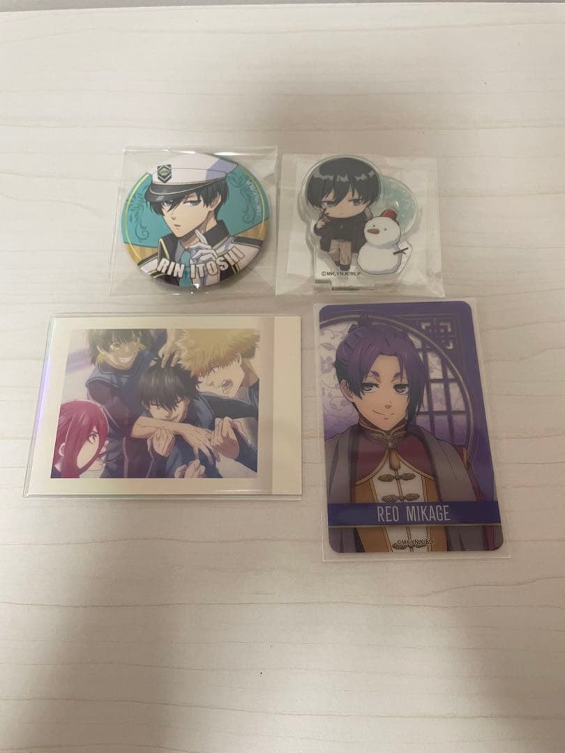 ブルーロック 糸師凛 御影玲王 缶バッジ アクスタ カード まとめ売り