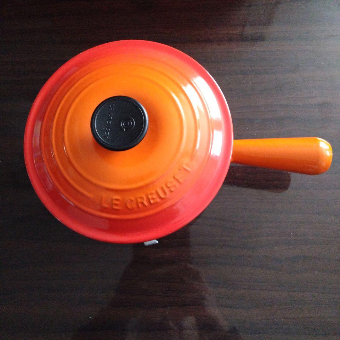 LE CREUSET オレンジ 片手鍋 18cm - メルカリ
