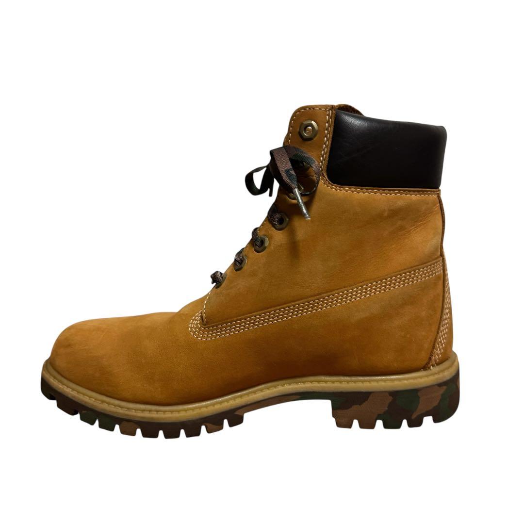 希少】timberland ティンバーランド 迷彩ソール 迷彩シューレース