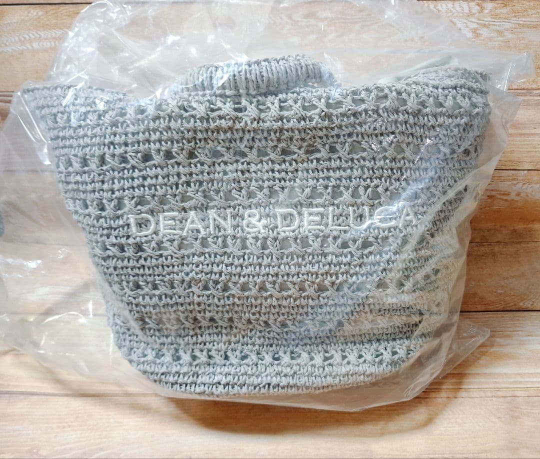 1回使用週末セールDEAN & DELUCA クロッシェバスケットバッグMグレー