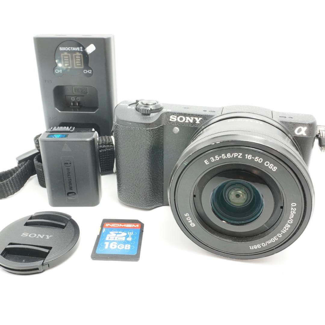 【美品】SONY α5100 ブラック 16-50mm レンズセット ブラック α（ソニー） ソニー SONY α5100 ILCE-5100 レンズセット ブラック