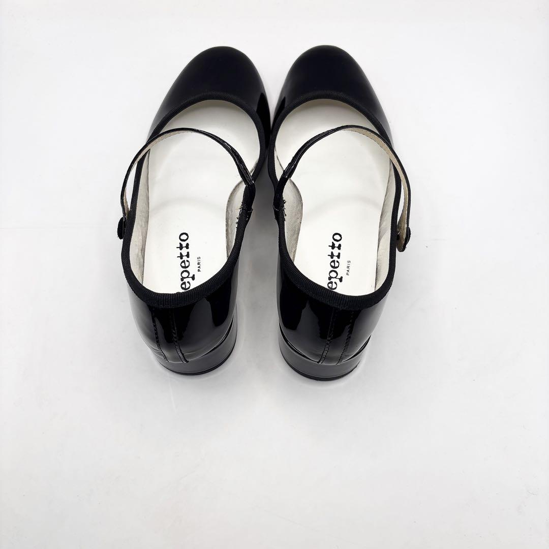 美品】レペット ROSE メリージェーン ストラップ エナメル24 黒 - メルカリ