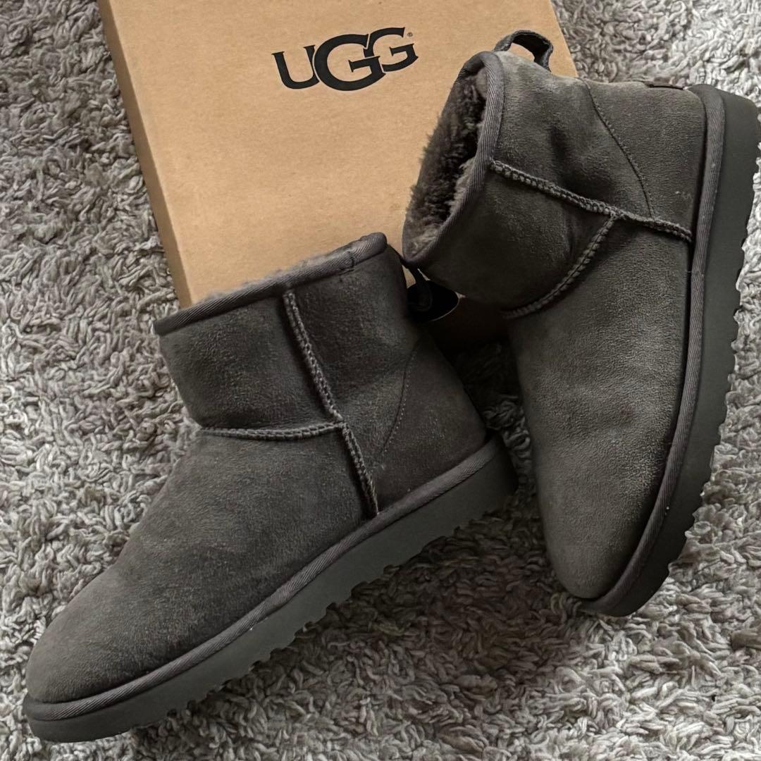 UGG クラシックミニ　ムートンブーツ　グレー US8 25㎝ 楽天市場】アグ UGG ムートン ブーツ クラシック ミニ 2 WOMENS