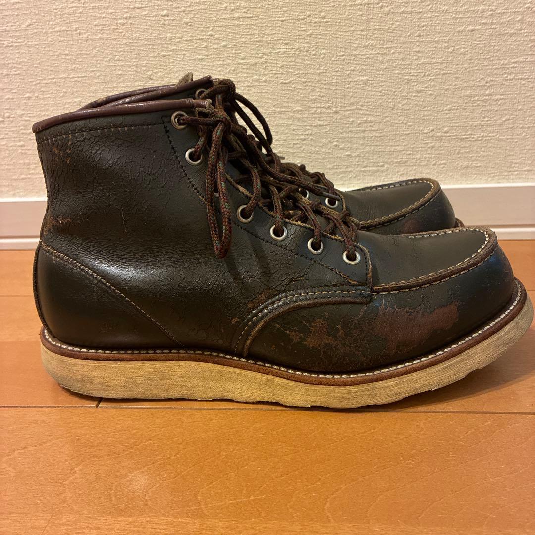レッドウィング 8180 カンガタン グリーンus9e 四角犬タグ 純正迷彩紐