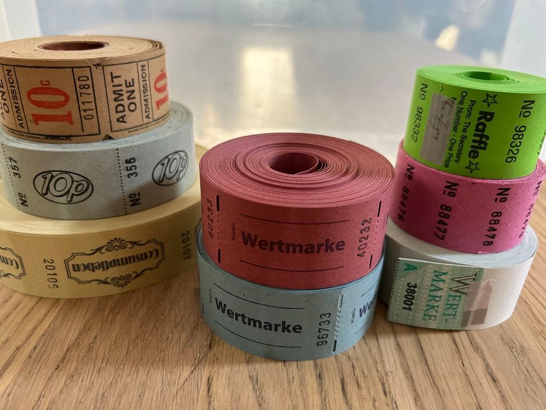 ロールチケット　8ロールセット グローリー TR-237 券売機 ロール紙 5巻入り 白色 ミシン無し 幅