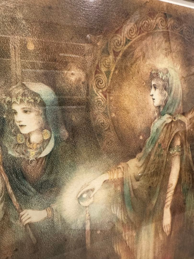 特大　貴重　真作きたのじゅんこ　ドルイドの月-4人の女司祭　版画