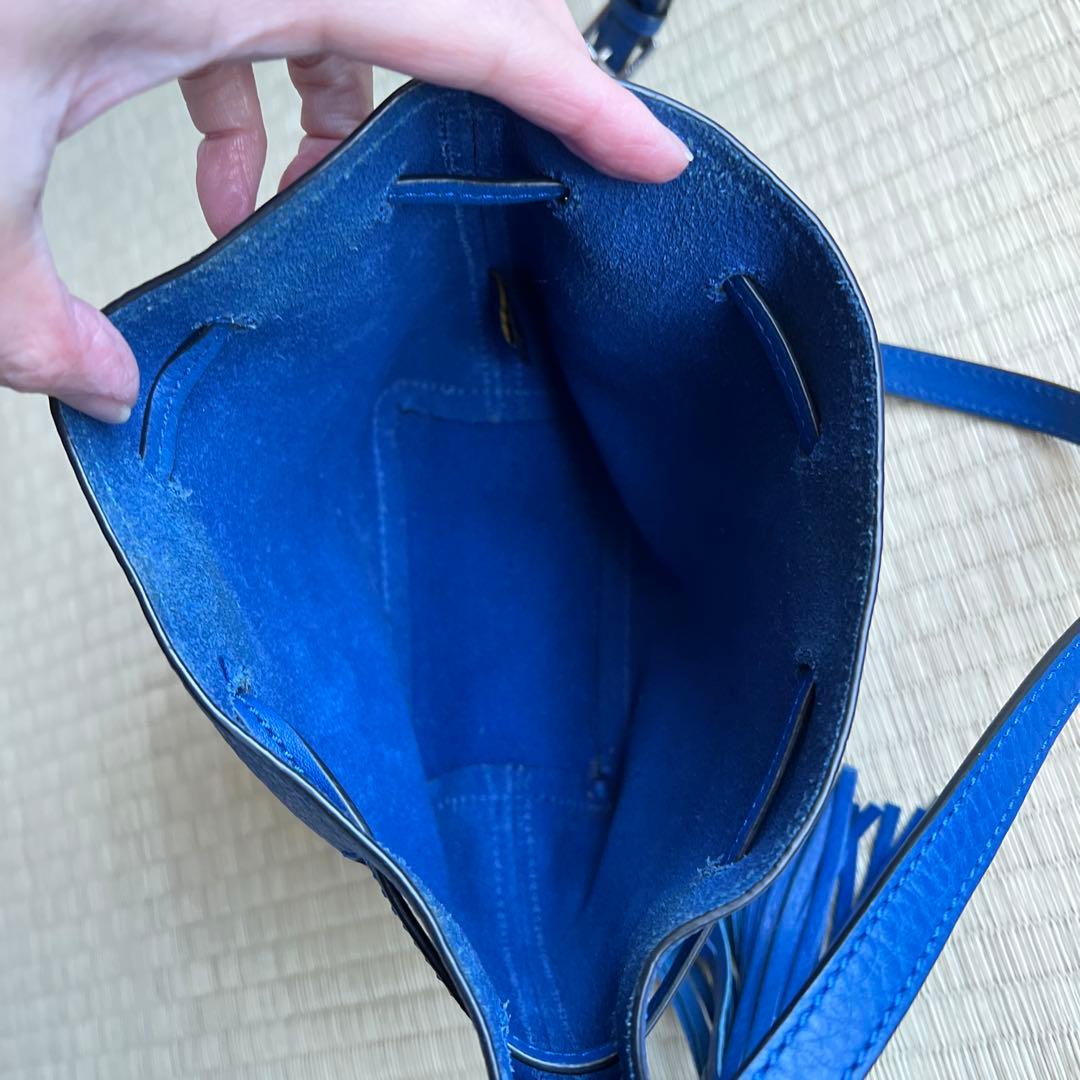 POLO RALPH LAUREN 青 バケットバッグ タッセル付き - メルカリ