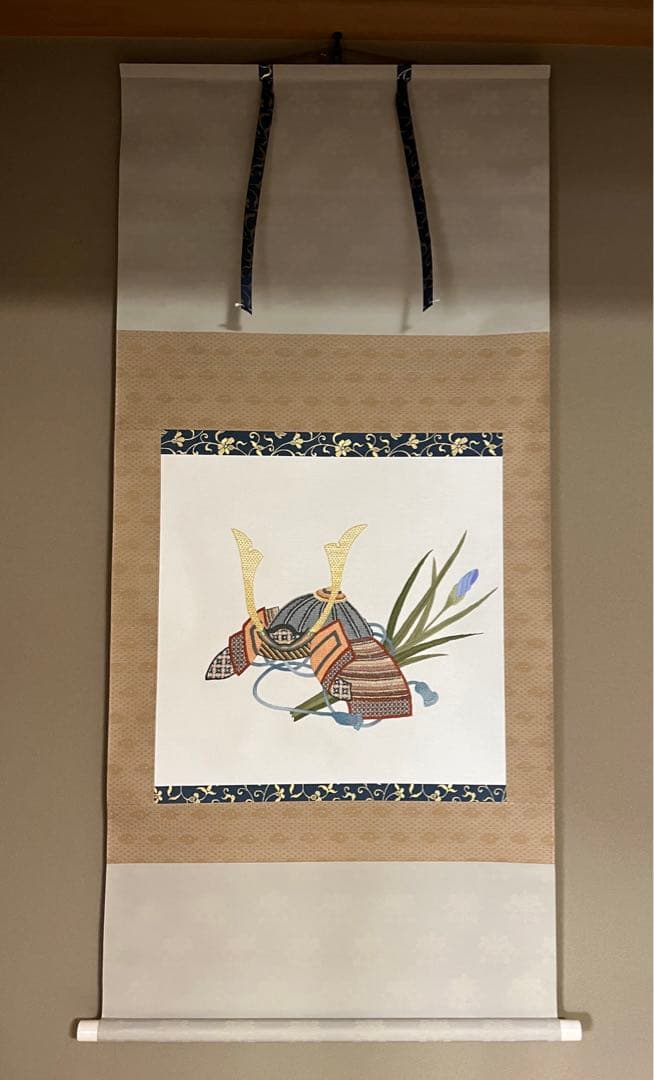 真作/巖谷小波/大和路や・・・/灯籠/俳句/布袋屋掛軸HI-921