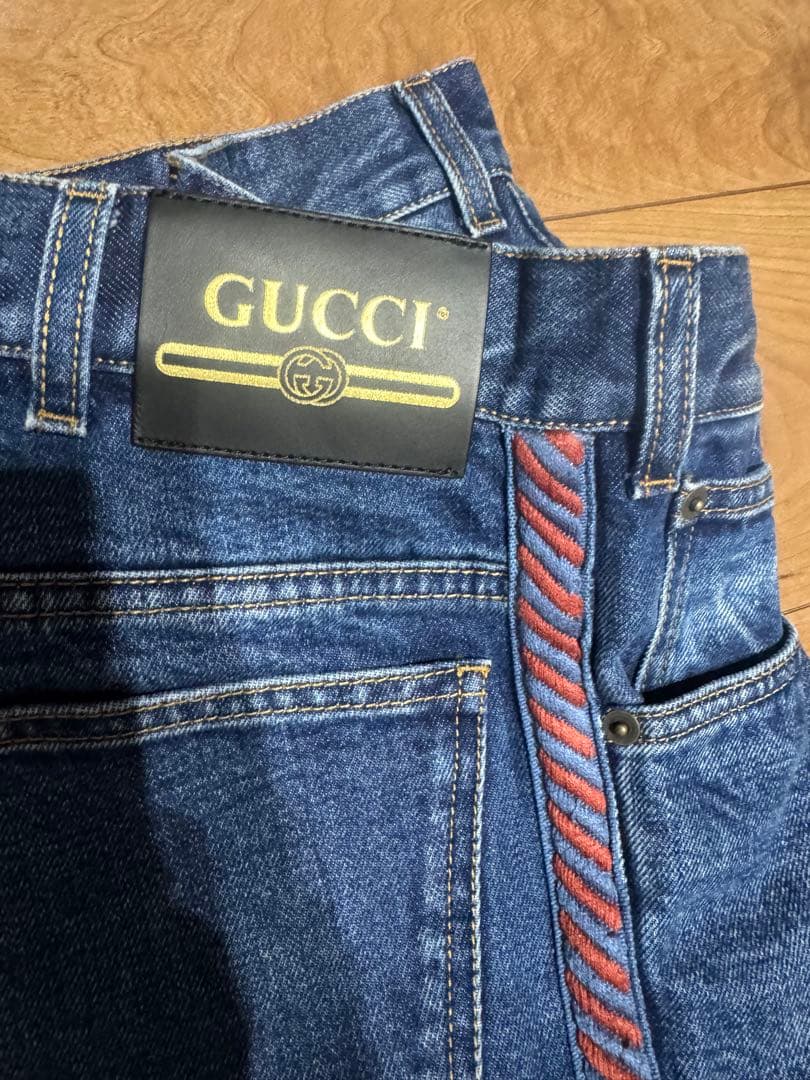 GUCCI デニムパンツ GUCCI(グッチ) ホースビットデニムパンツ 760028 XDCU6 インディゴ
