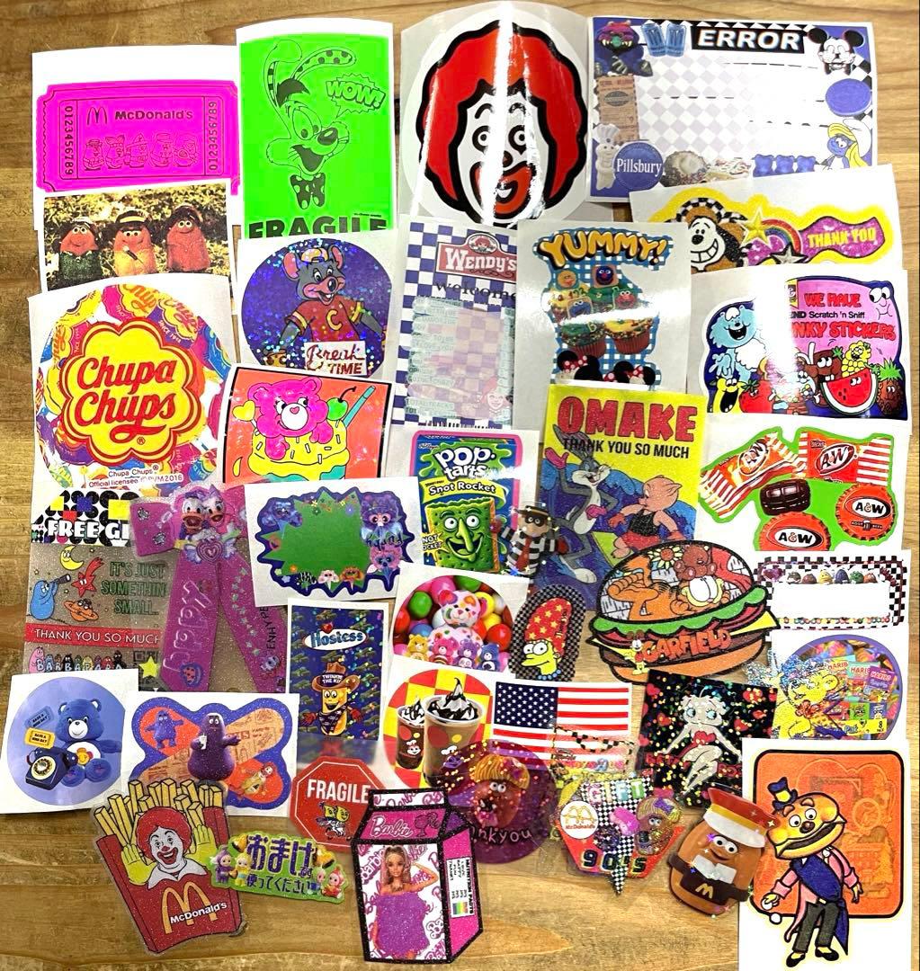 バラメモ50枚 ロールシール40枚 セット アメキャラ フード系 d系 11