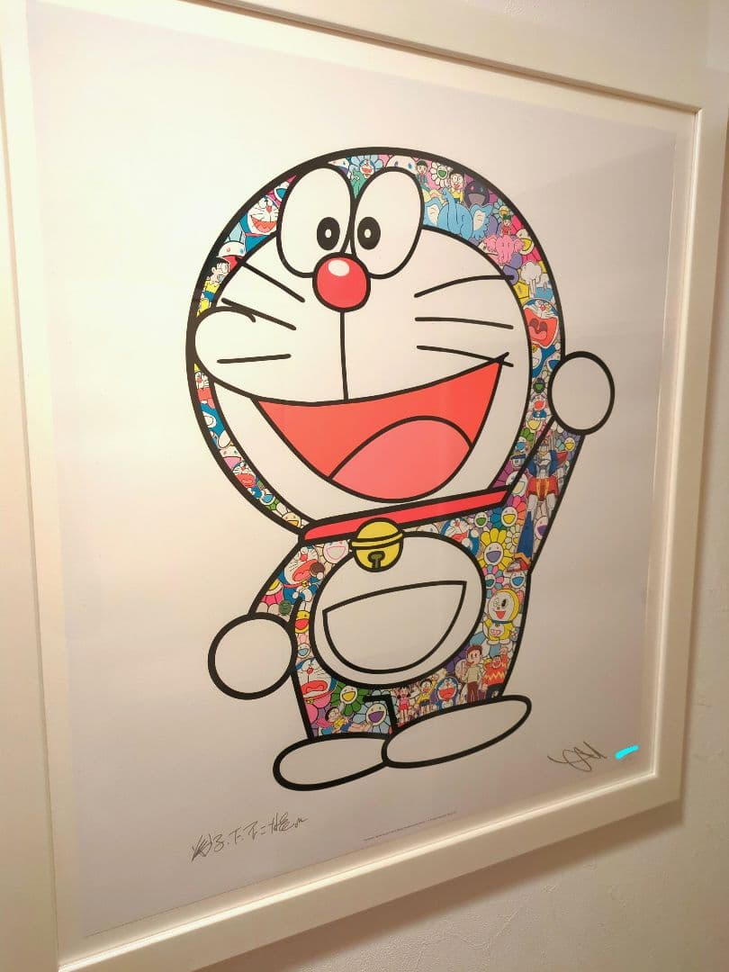 村上隆×藤子·F不二雄コラボドラえもんポスター『ドラえもんえいえいおー!』 Yahoo!オークション - 村上隆 コラボ ドラえもん ポスター 【藤子・F・