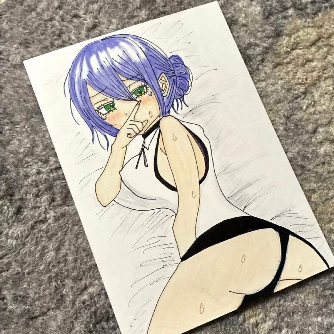 ファンアート レゼ チェンソーマン A5 手描きイラスト - メルカリ