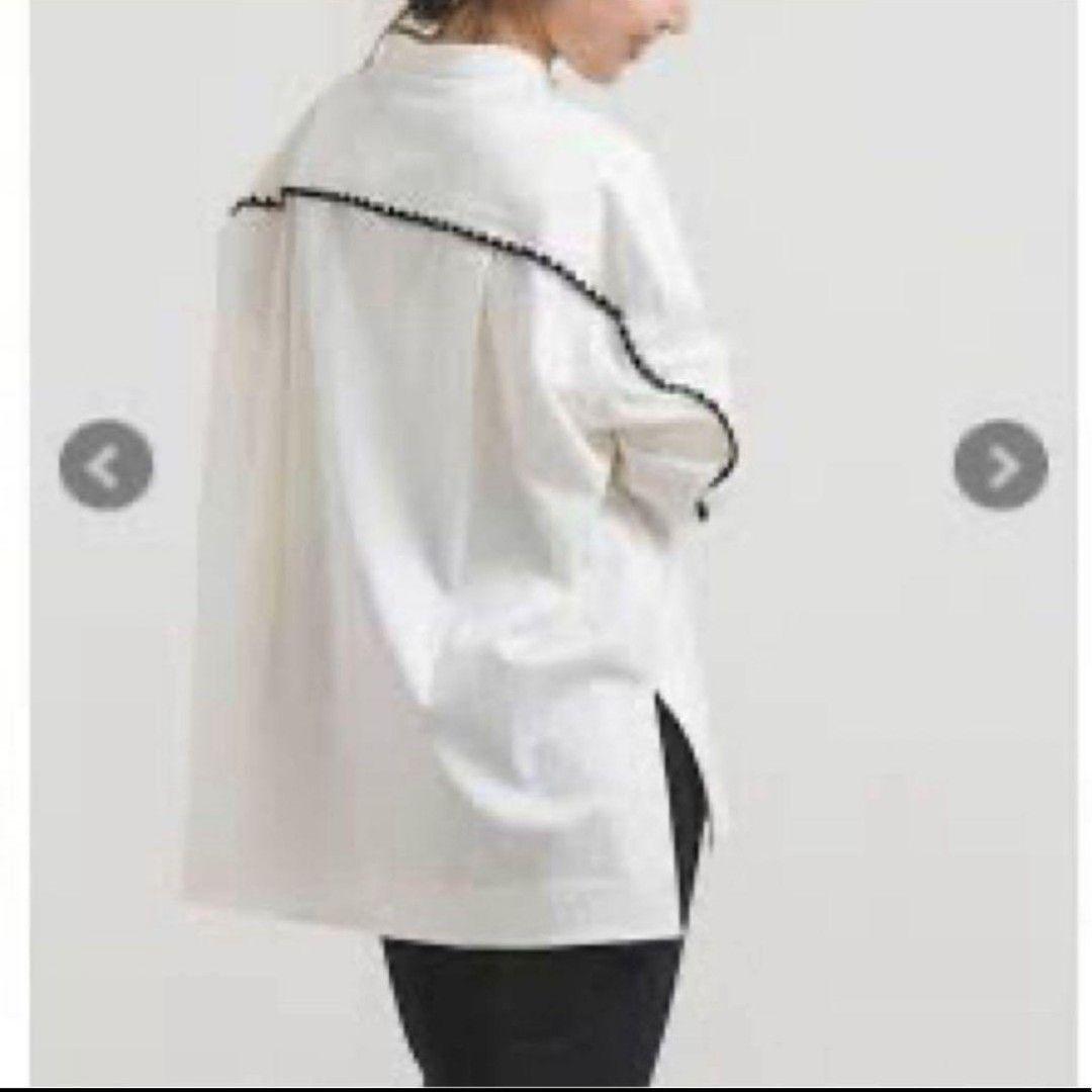 美品✨ yori ヨリ ハマグリ刺繍ブラウス バンドカラー 長袖 38 - メルカリ